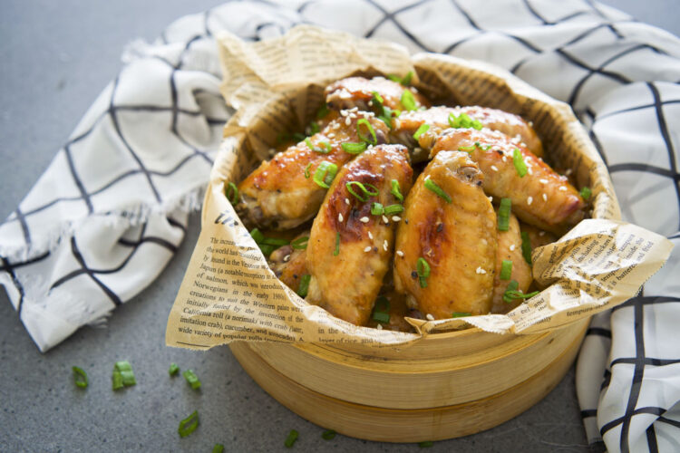 Orange sesame chicken wings