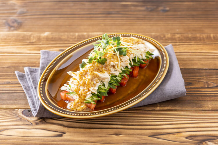 Bang bang chicken with Summer vegetables