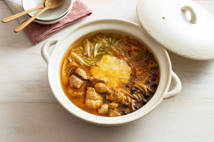 Chicken Kimchi cheese hot pot