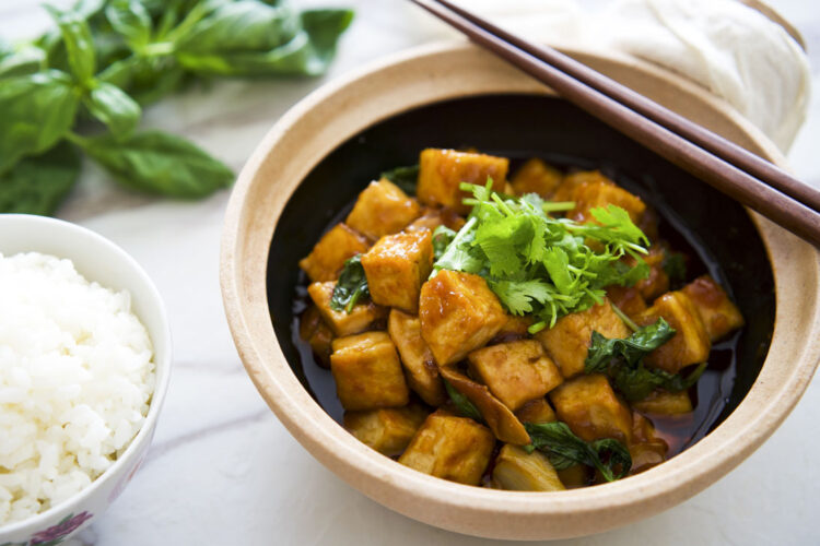 Three cup Tofu (San Bei Dou Fu)