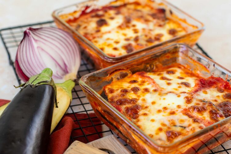 Eggplant and chicken lasagna