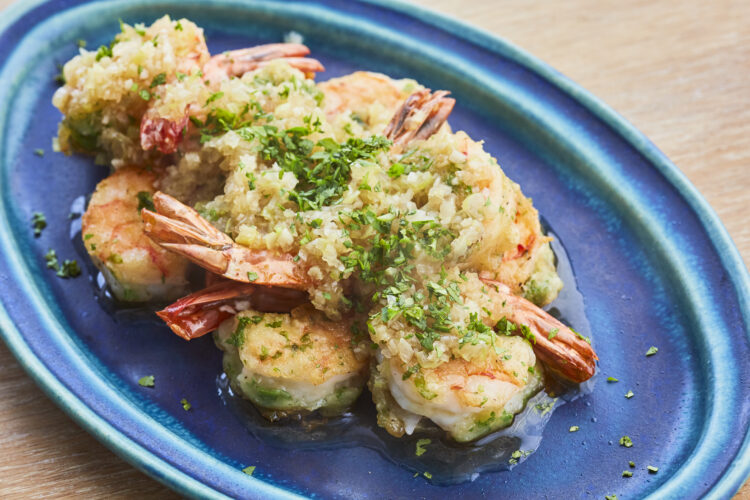 Ethnic style garlic shrimp